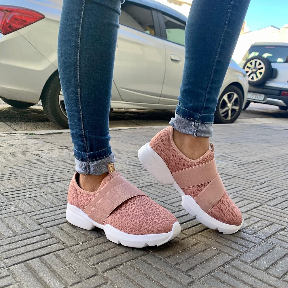 tenis vizzano elastico rosa