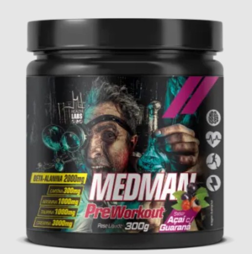 MEDMAN PRÉ WORKOUT 300g HEALTH LABS Nutriform Loja de Suplementos
