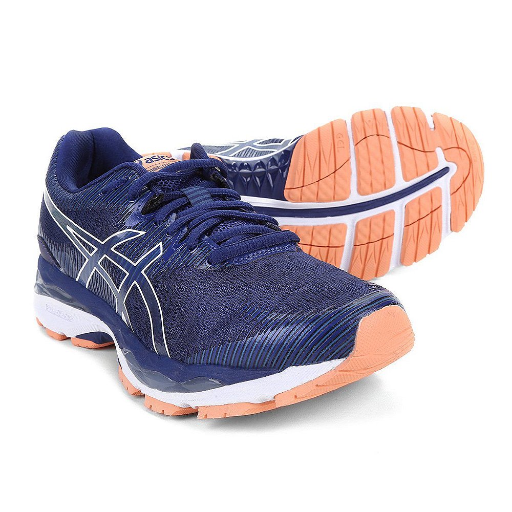 tenis asics azul marinho e rosa