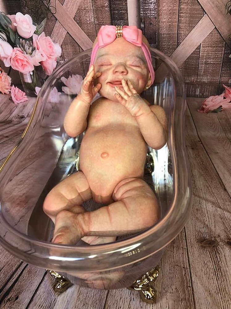 Bebe Reborn Recem Nascida Silicone Super Realista Mimo Reborn