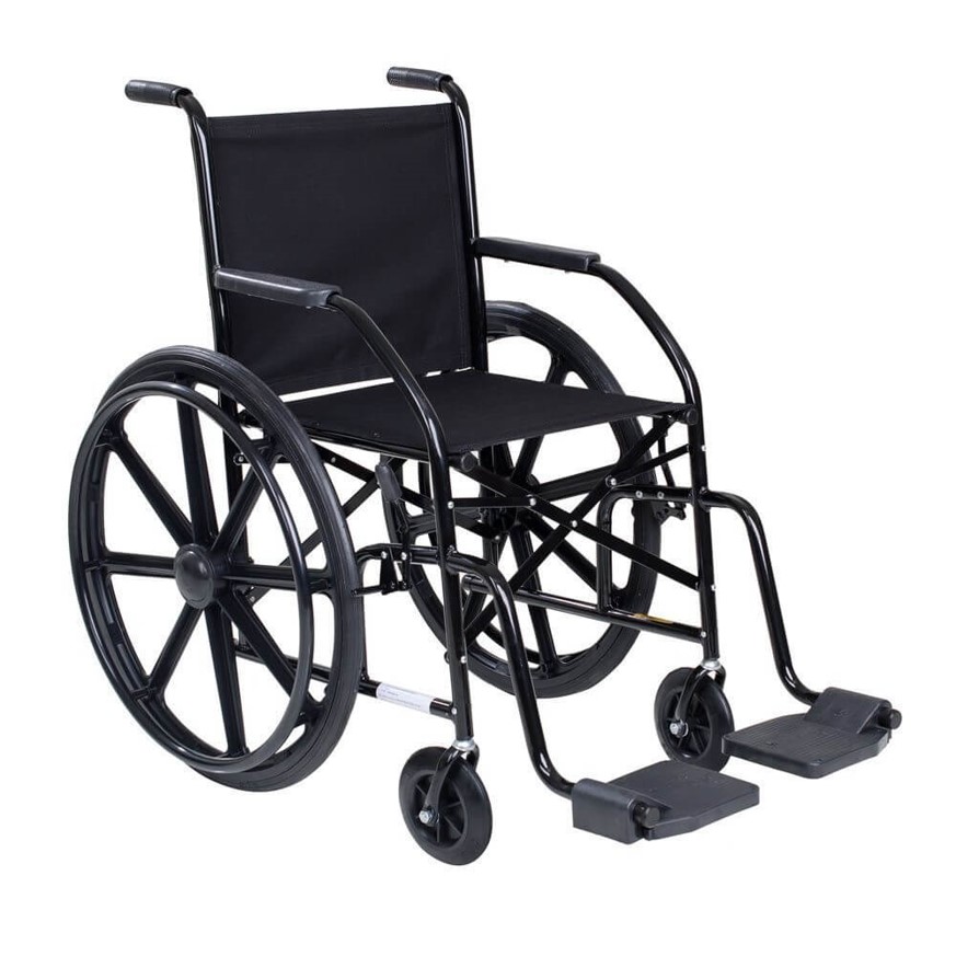 Cadeira de Rodas Simples com Pneus Maciços e Roda em Nylon 101 CDS -  Hospitel - Produtos Hospitalares