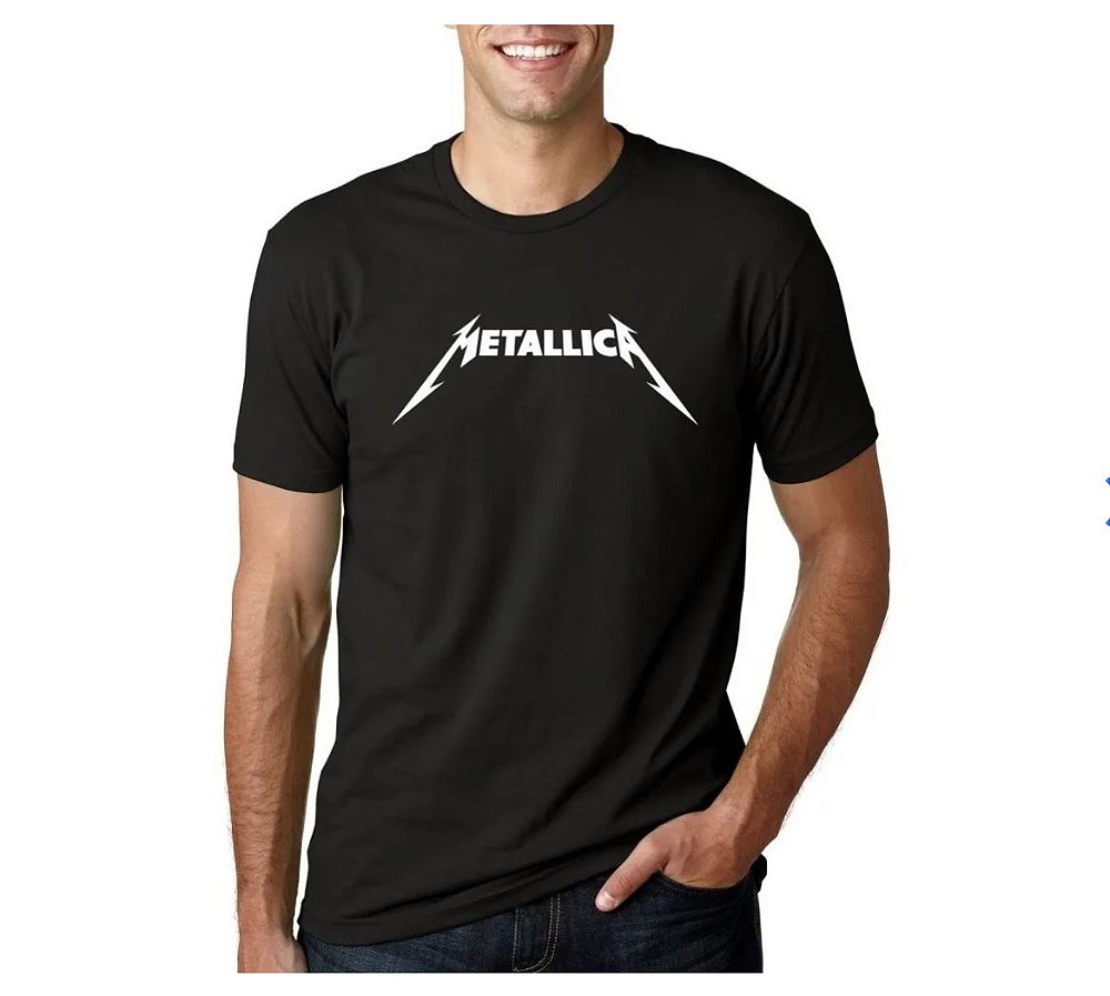 Camiseta metallica masculina Clearance