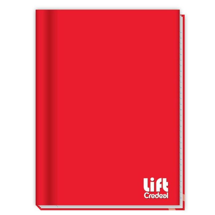 Caderno Brochura 14 Lift 96fls Vermelho Credeal Papelaria Capital 3834