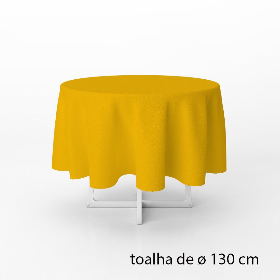 Toalha de Mesa Redonda em TNT - 130 cm diâmetro - Amarelo - 1 unidade -  Best Fest - Rizzo - Rizzo Balões