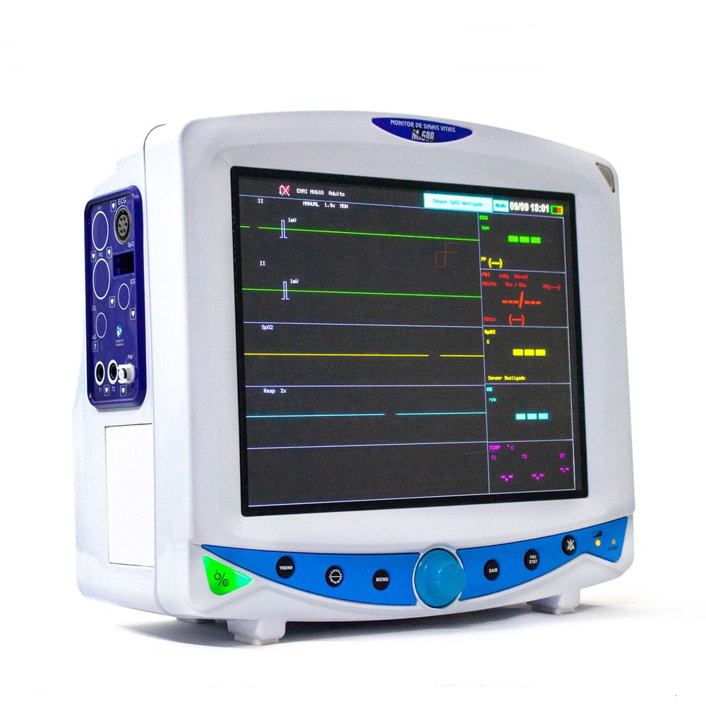 Monitor de Sinais Vitais MX 600 com Capnografia e Pressão Invasiva - Dental  Equipamentos - Equipamentos Medico Hospitalares e Veterinários.