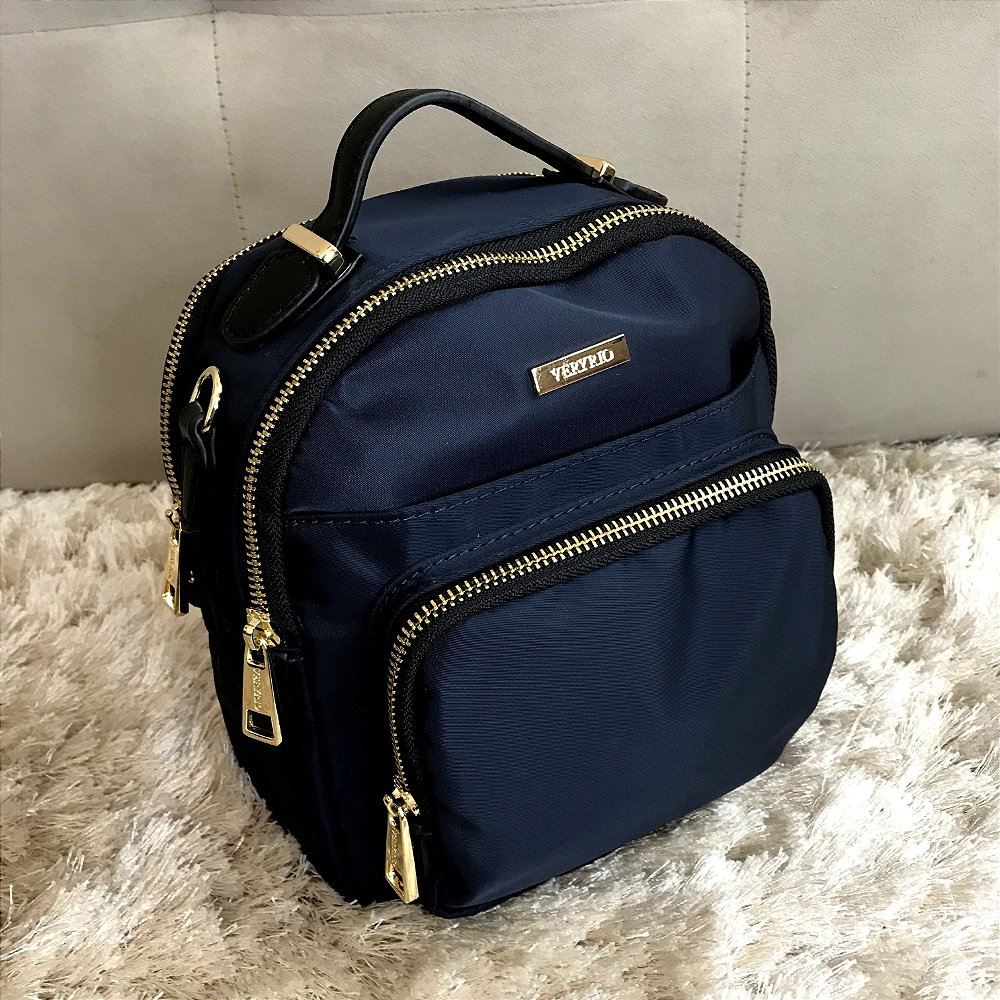 navy nylon bolsa