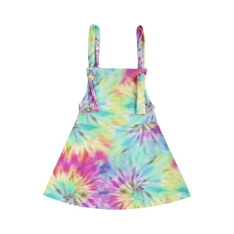 tie dye overall shorts