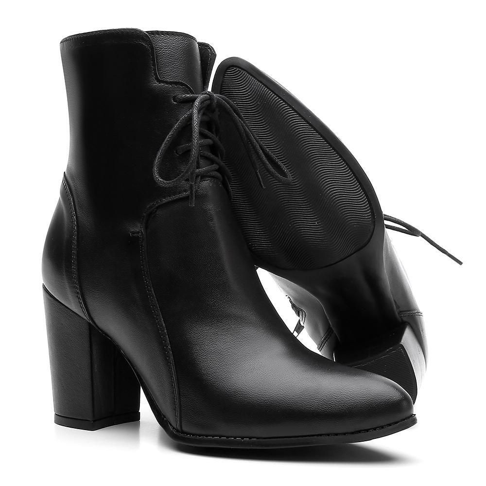 Coturno Feminino Bota Bico Fino Salto Medio Bota Salto Alto