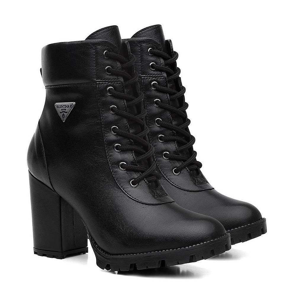 Valentina Kister Valentina K Botas Bota Coturno Feminina Couro