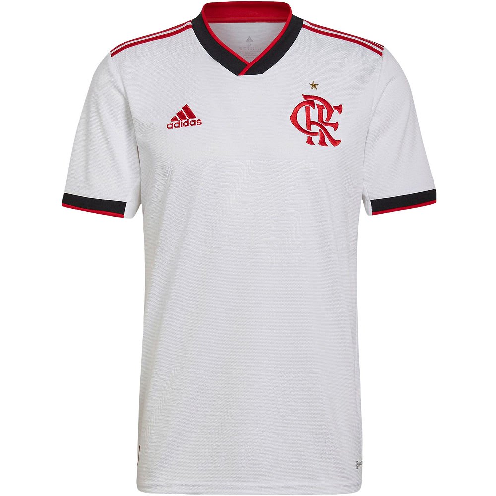 Camisa Flamengo Branca Uniforme 2 Adidas 2022 Masculina - Alga Sports