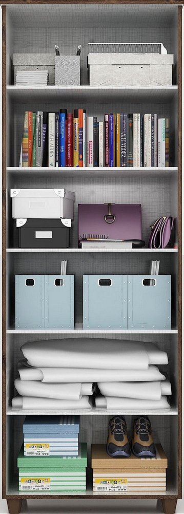 ARMÁRIO MULTIUSO 2 PORTAS LAGES 100% MDF CAFÉ - ACP - ATACADÃO DOS ELETROS