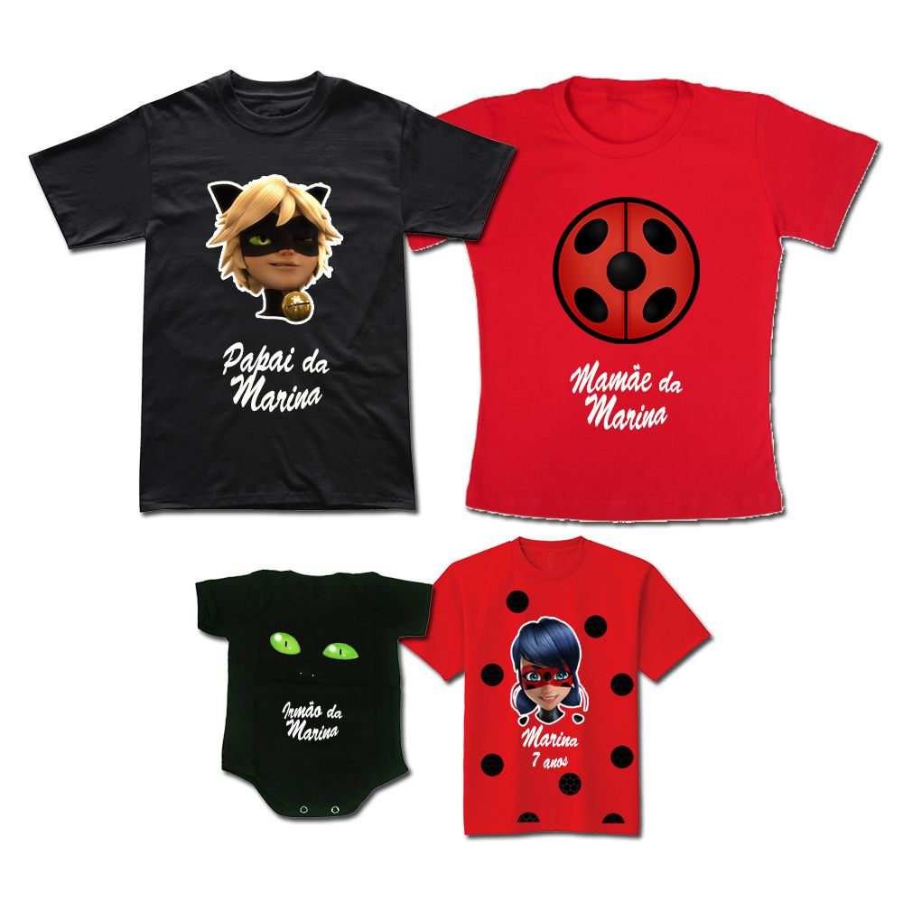 camiseta personalizada da ladybug