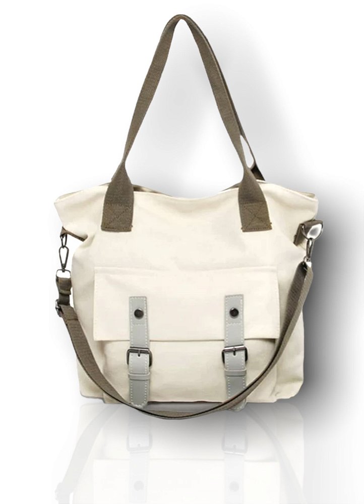 beige weekender bolsa