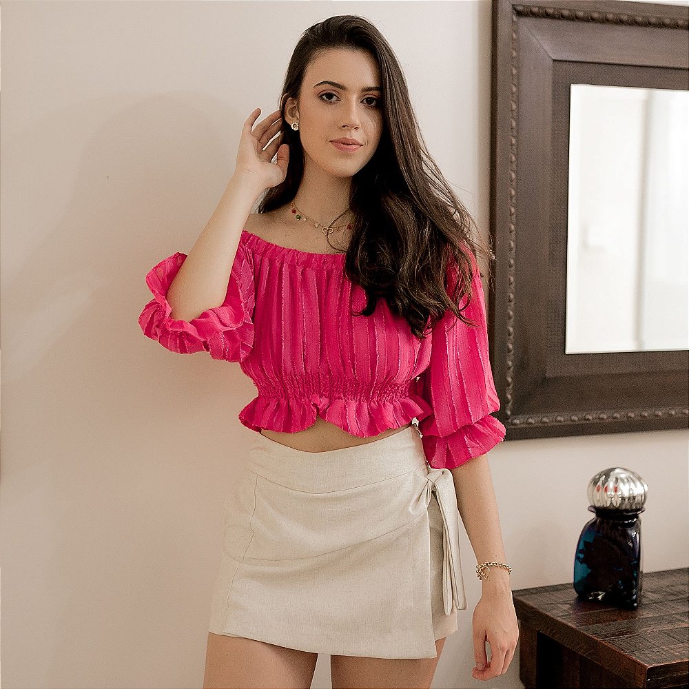 blusa manga longa seda