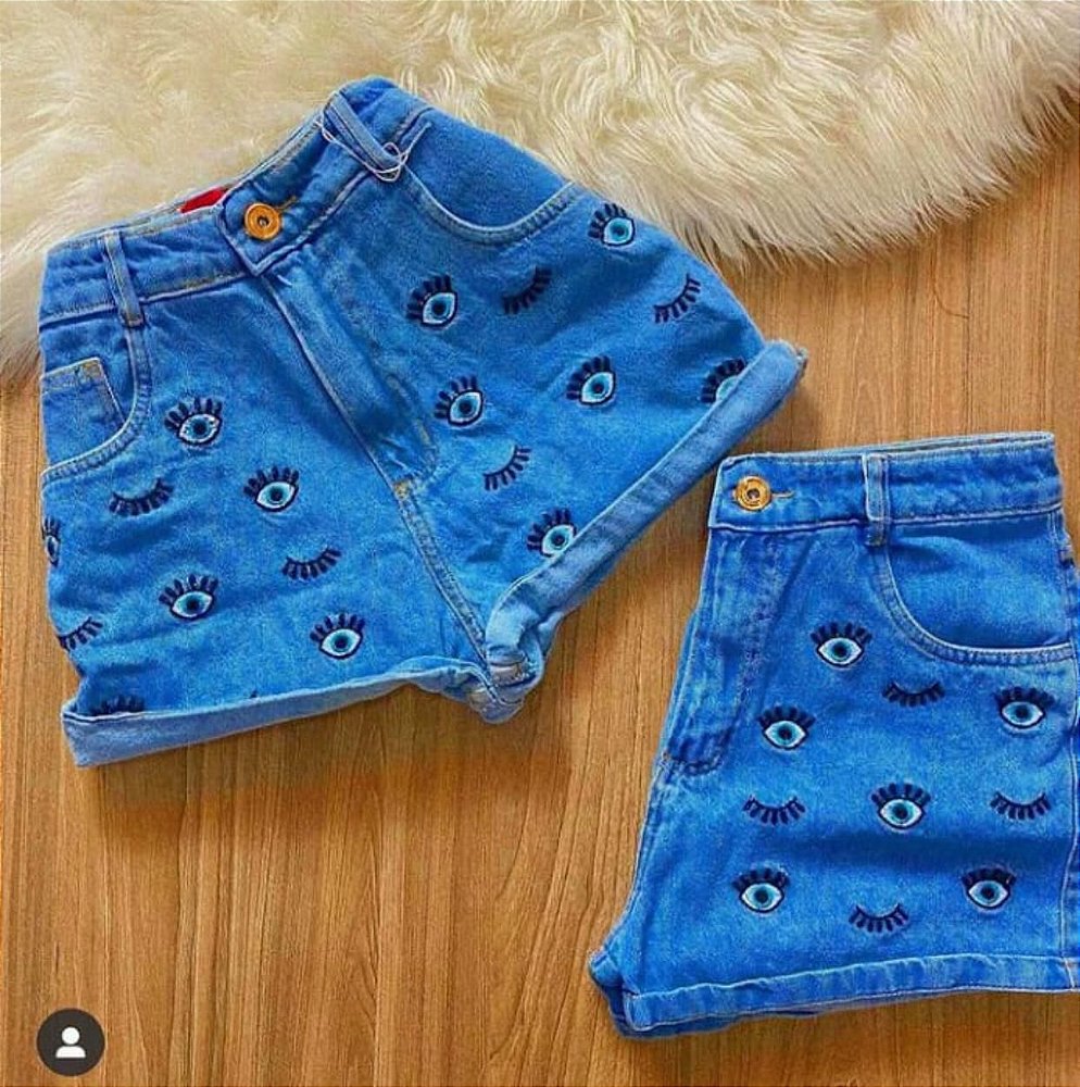 short jeans olho grego
