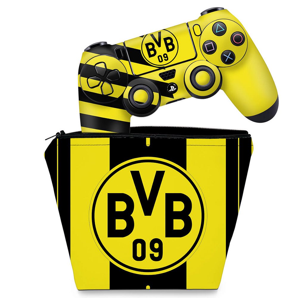 KIT Capa Case e Skin PS4 Controle - Borussia Dortmund Bvb 09 - Pop Arte  Skins