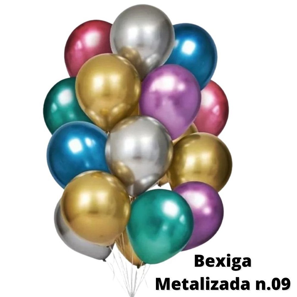 Bexiga Balão Metalizado - Kriska Ateliê