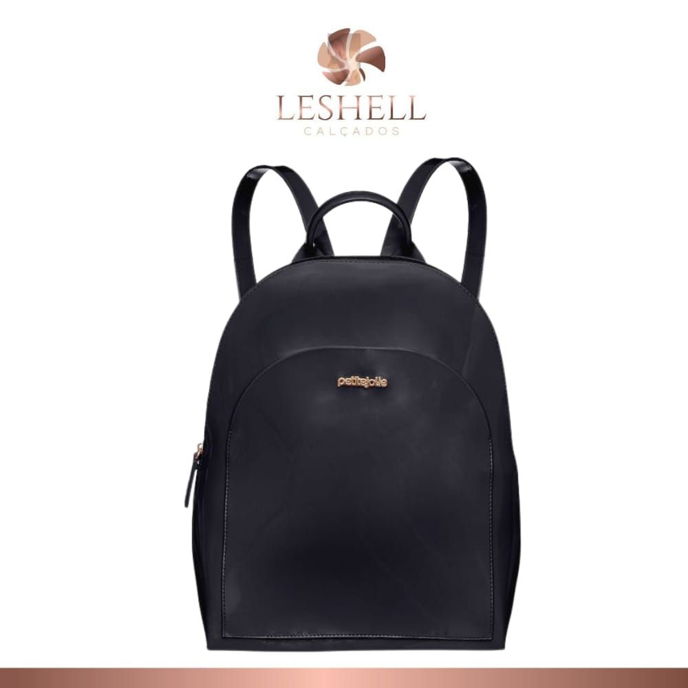 Mochila Raquel Petite Jolie Preto - Leshell Calçados