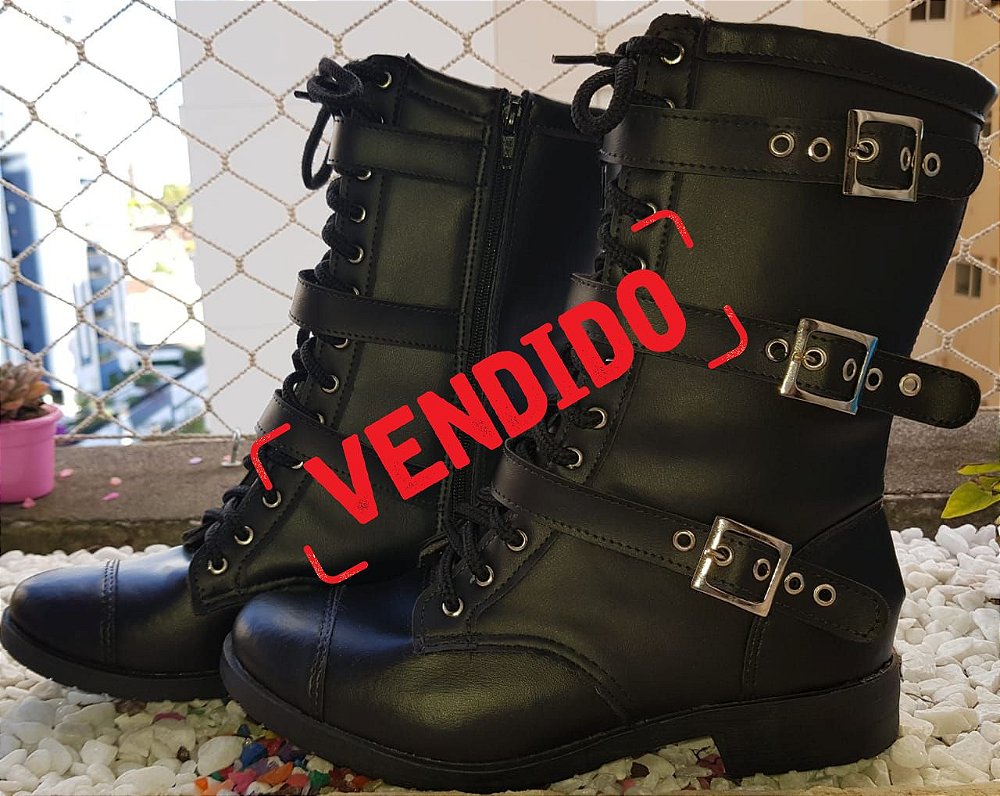 bota coturno rock