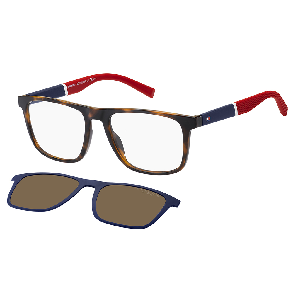 Armação Clip On Tommy Hilfiger TH 1903/Cs PJP - 54 Azul - Compre Óculos - a  maior loja de óculos do Brasil!