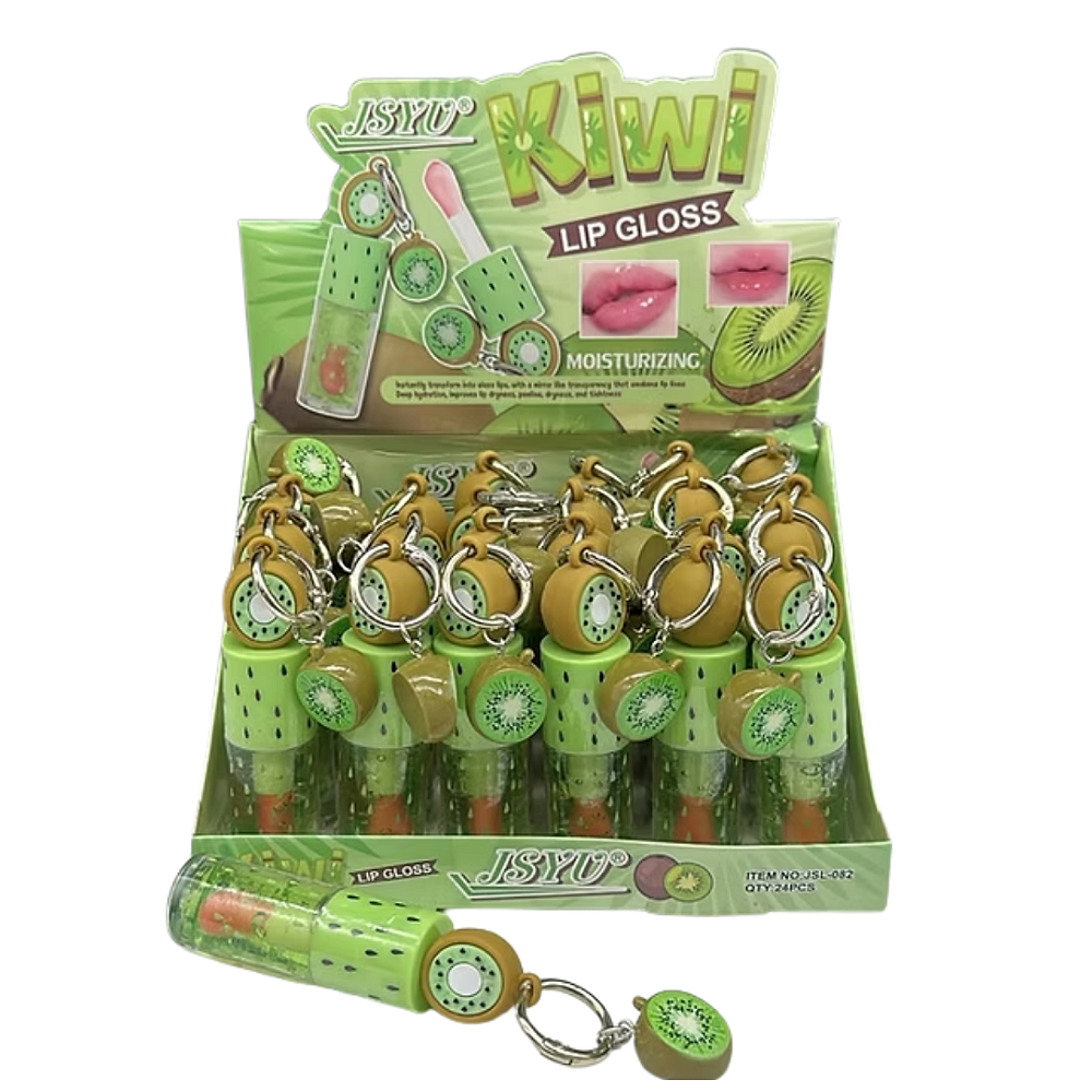 Lip Gloss Chaveirinho Kiwi JSL082 - Box c/ 24 Unid - Virtual Make