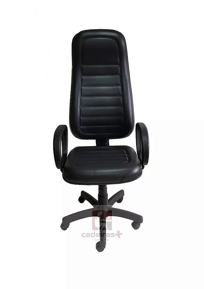 Cadeira de escritório Presidente Extra com base giratória preta - Accento  Móveis