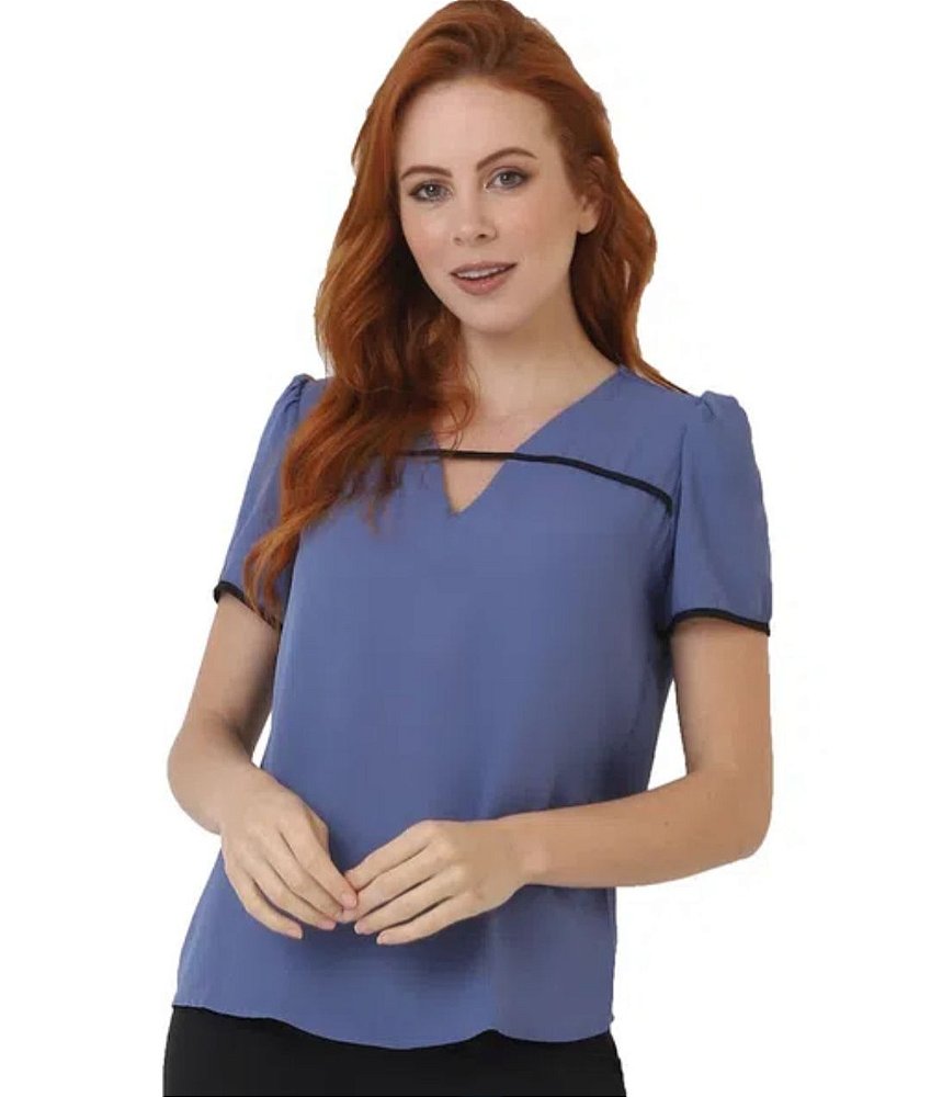 blusa azul jeans