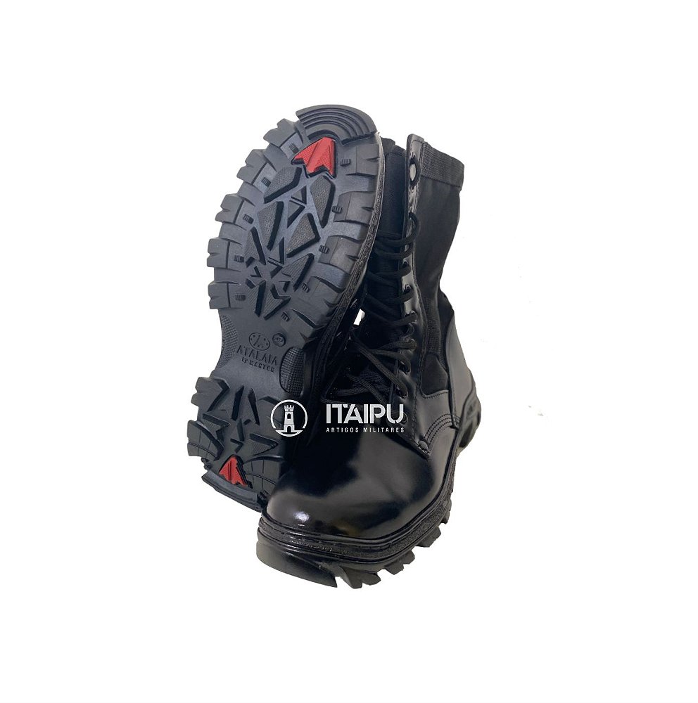 coturno militar impermeavel com ziper