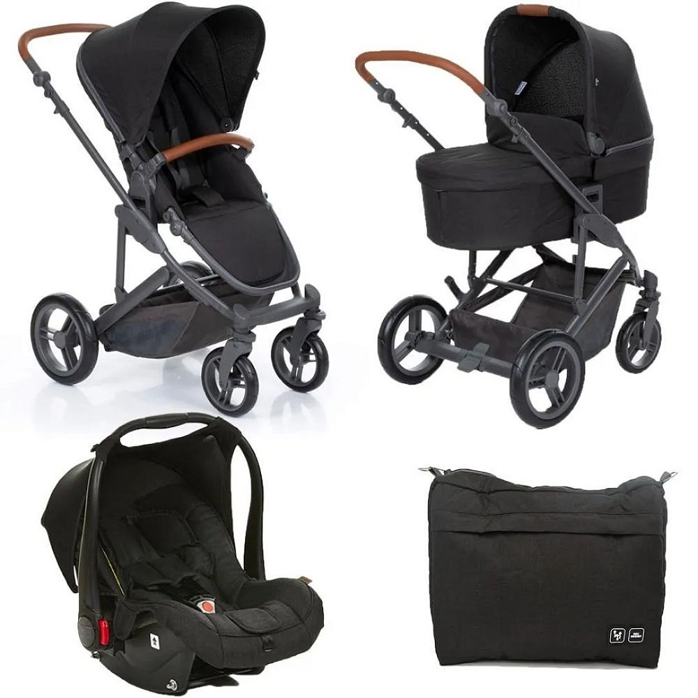 Carrinho Como 4 ABC Design Woven Black (Kit completo) - Baby Buys