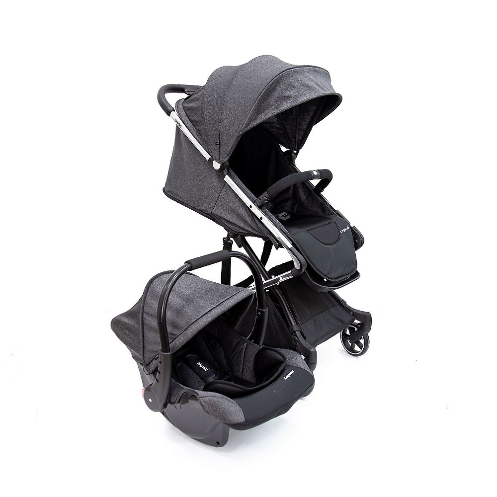 Carrinho Legend Travel System + Bebê Conforto Black Bold - Infanti