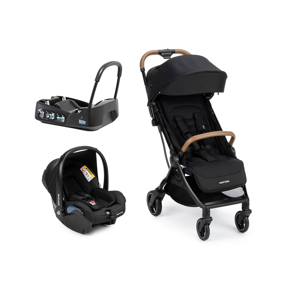 Travel System Carrinho Eva³ TRIO Essential Black - Maxi-Cosi