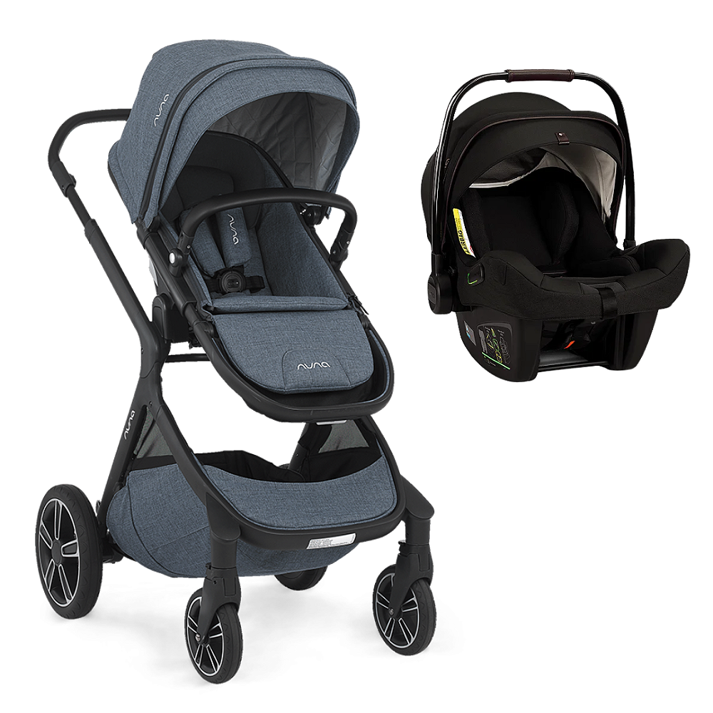 Kit Carrinho de bebê Nuna Demi Grow Aspen + Pipa Next Preto