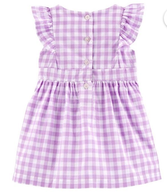 Vestido Carter's Xadrez Lilás Baby Buys Brasil