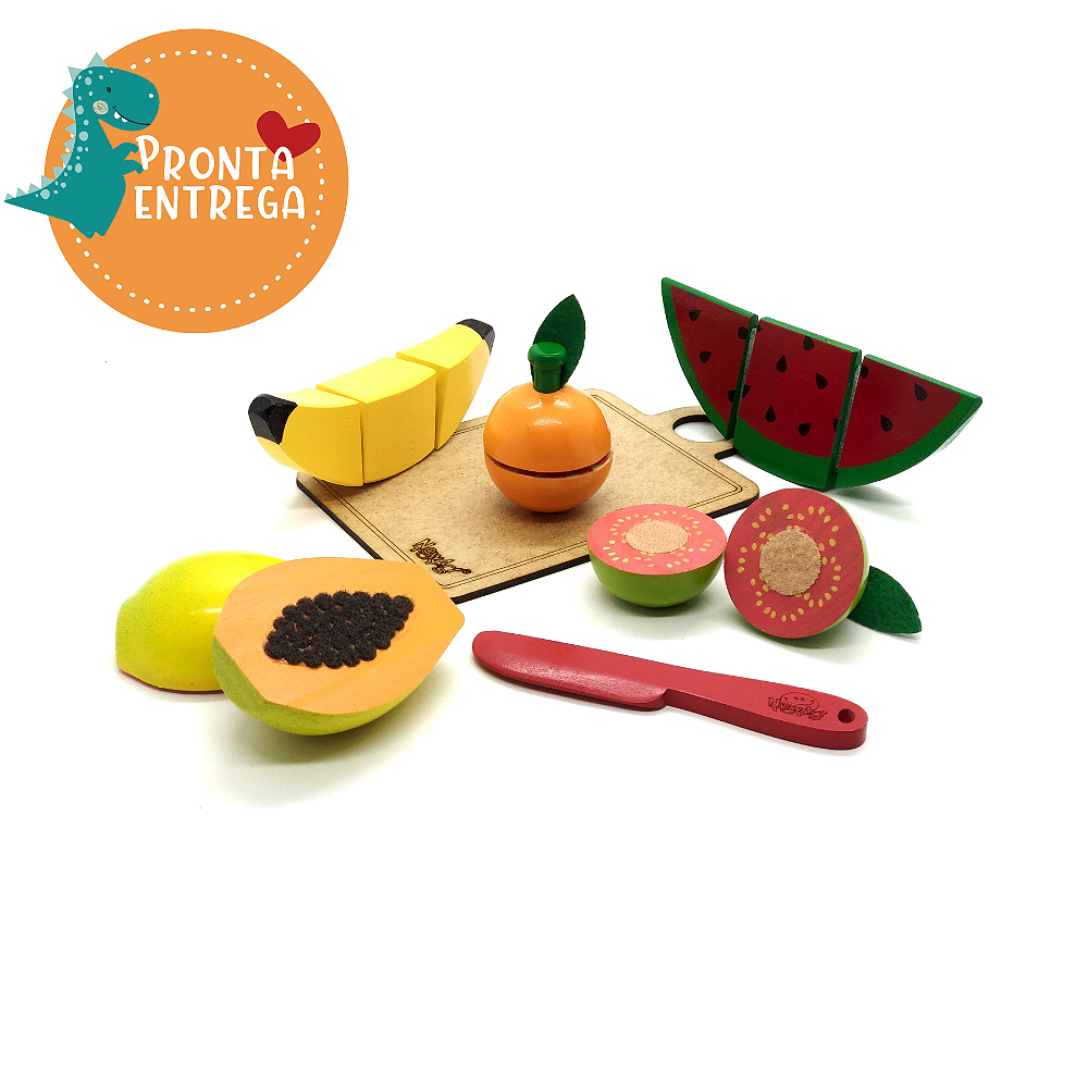 Kit Frutas de Brinquedo de Comidinha Infantil Velcro + Faca - Bambinno -  Brinquedos Educativos e Materiais Pedagógicos