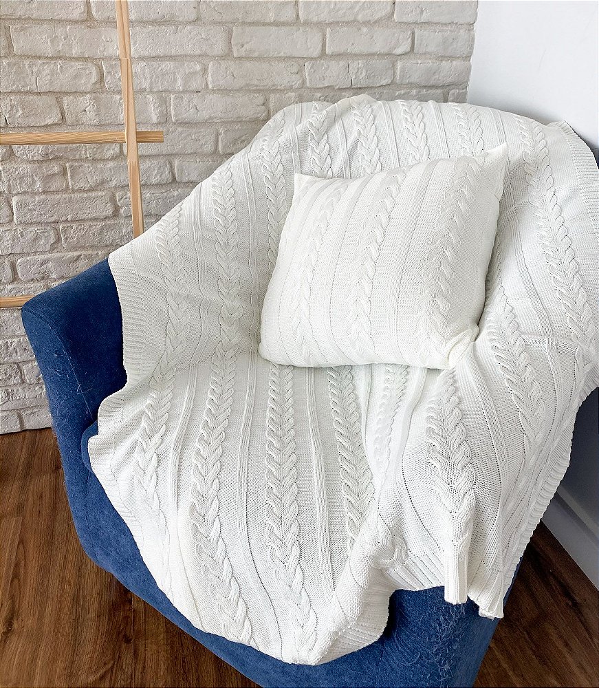 Capa de almofada tricot pérola - Exclusive Decora - Produtos de decoração  para o seu lar!