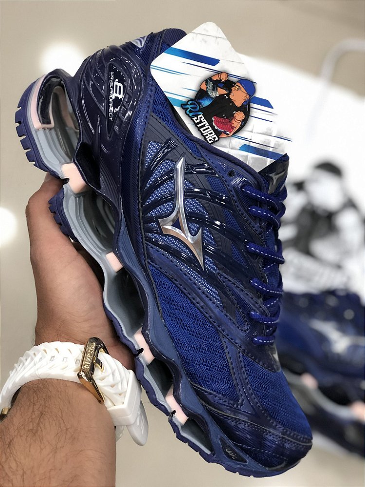 mizuno 8 azul e rosa