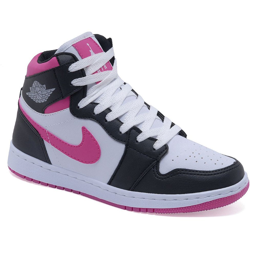 air jordan rosa com preto