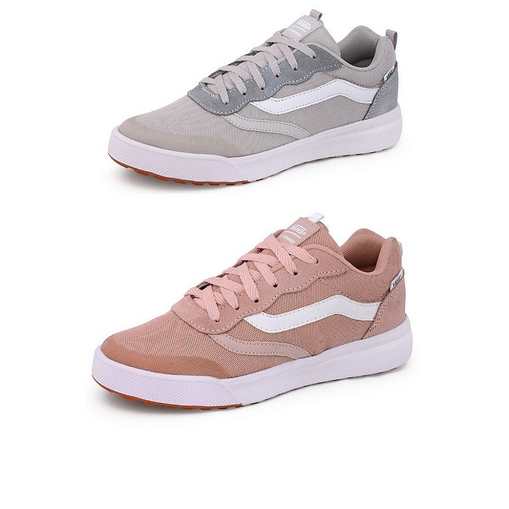 vans rosa ou cinza