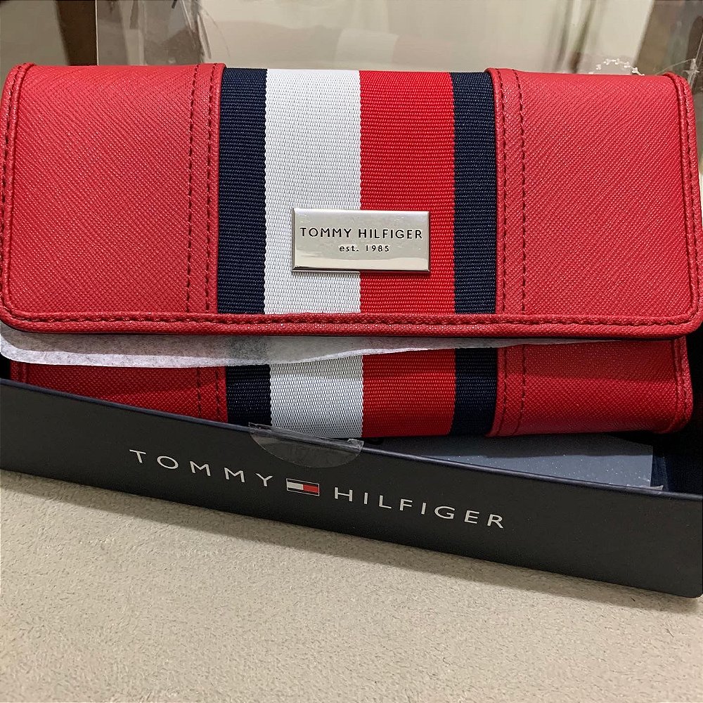 carteira tommy hilfiger vermelha