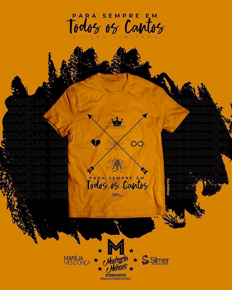 Camisa: "Para Sempre Em Todos Os Cantos" - Marília Mendonça - Maurycio  Moraes - Loja Oficial