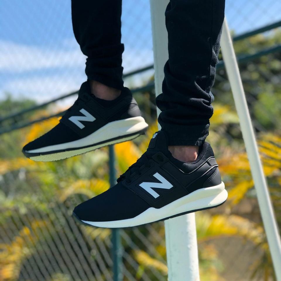 Tênis New Balance 247 Luxe Classic #newbalance #247 #new - Preto e Branco - Just Shoes