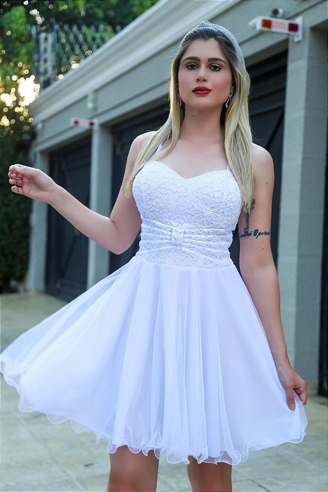 vestido branco curto para casamento civil