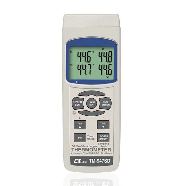 Temômetro Datalogger 4 Canais Termopar e 2 Canais PT-100 TM-947SD - Impac  Loja Virtual | Instrumentos de Medição