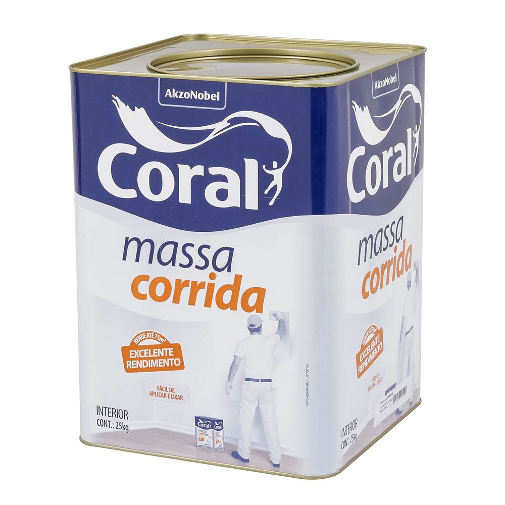 Massa Corrida (PVA) 25Kg - Coral - Revestir Home Center - Construir ou