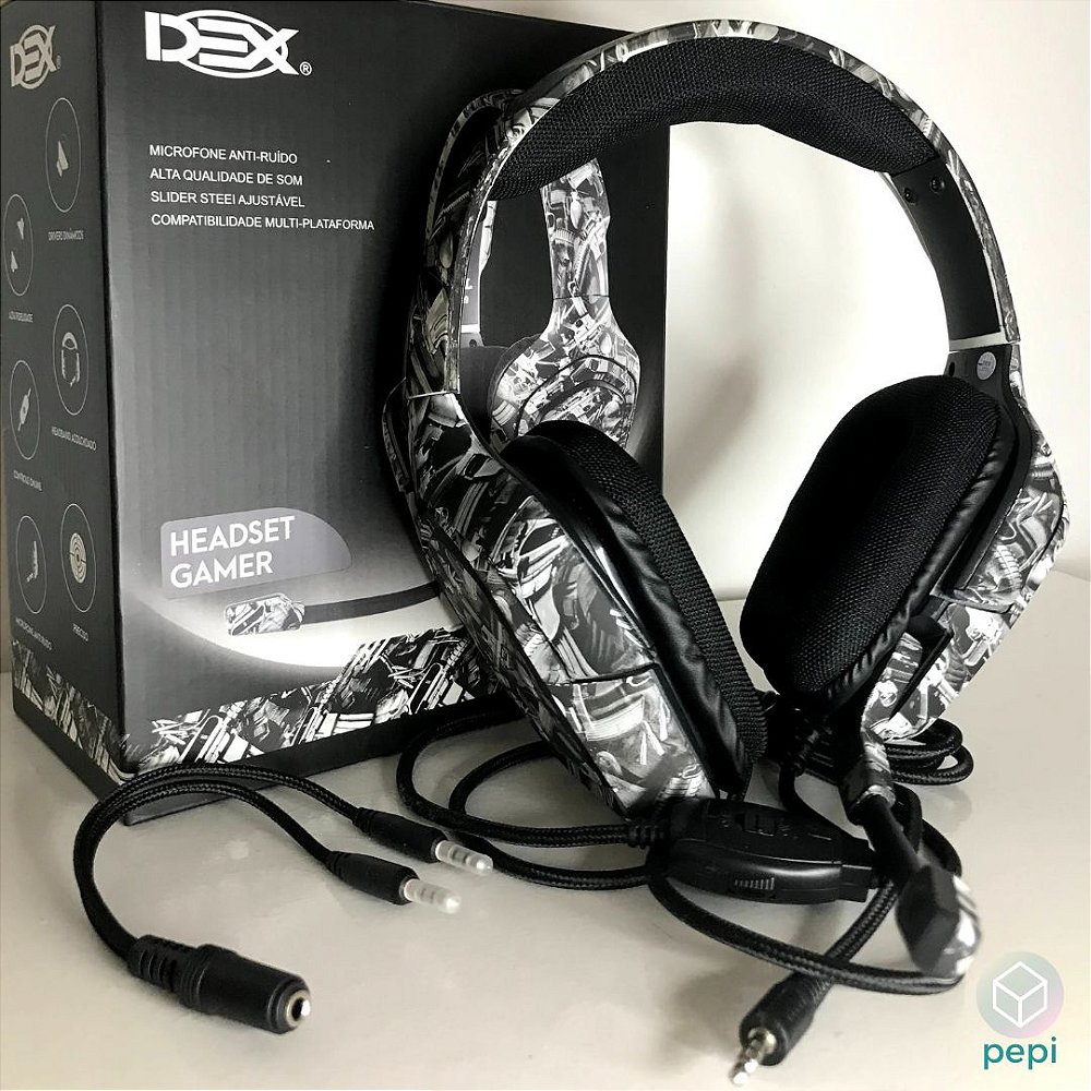 Fone de ouvido Dex Gamer DF-509 Camuflado - Crystal Informática