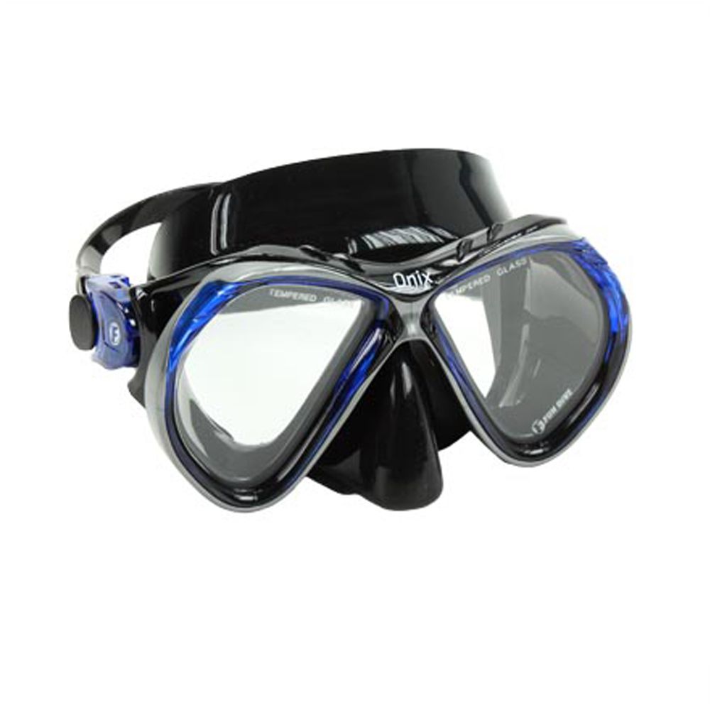 Máscara Óculos De Mergulho Apnéia Pesca Sub Onix Fun Dive - Preto / Azul -  Liquid Shop