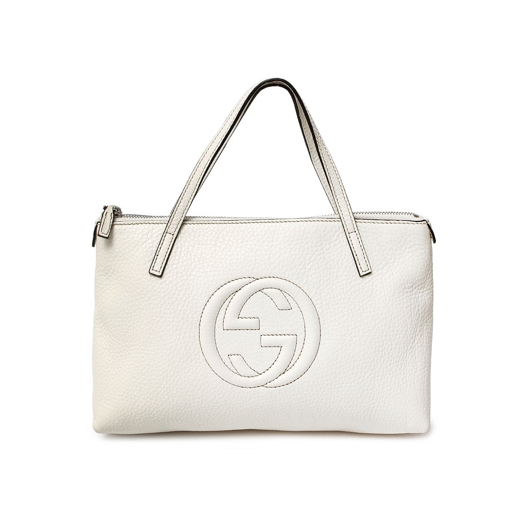 GUCCI  Bolsa Gucci Couro Creme - Trash Chic