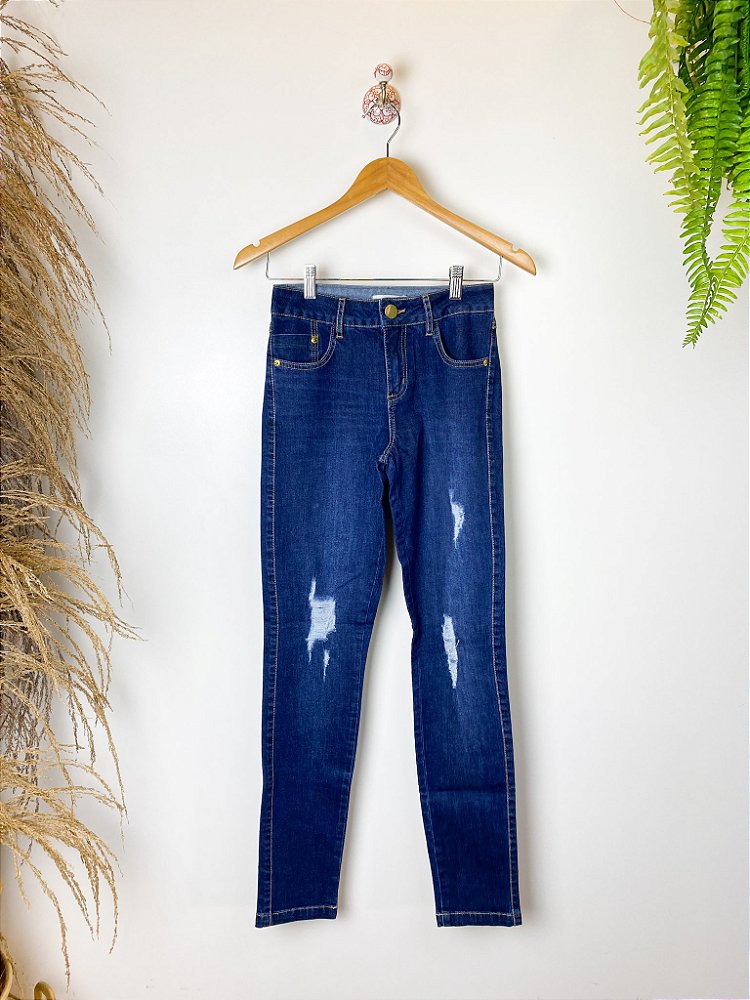 Calça Super Skinny Crop Hollister Jeans - Dona Chica Brechó Online