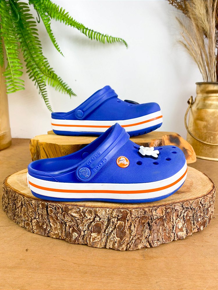 Sandália Infantil Crocs Azul - Dona Chica Brechó Online