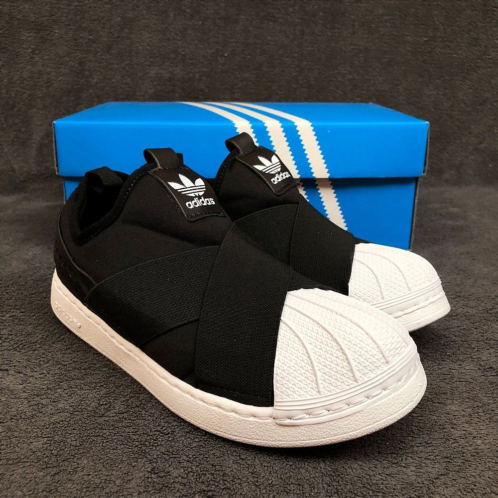 tenis adidas preto sem cadarço